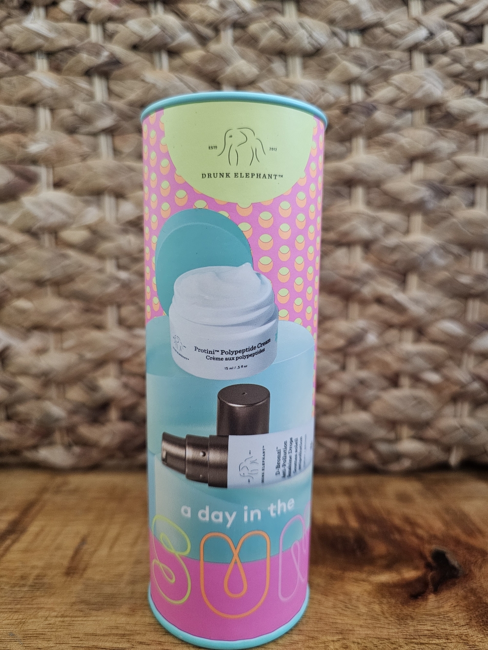 New Drunk Elephant A Day In The Sun D-Bronzi Drops & Protini Cream Travel Set